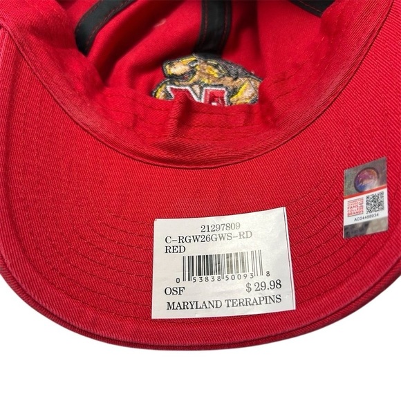 Maryland Terrapins Unisex Red Adjustable Baseball Cap by '47 - Picture 5 of 9